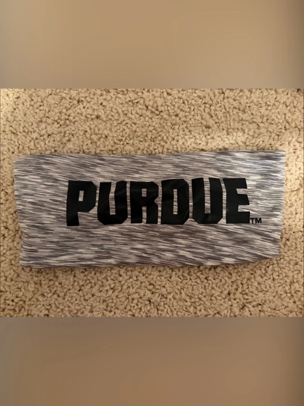 PURDUE Gray Space-Dye Athletic Headband